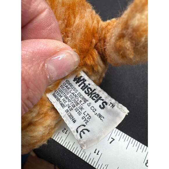 Whiskers Plush Orange Cat Stuffed Animal Soft Toy 8" Adorable Furry Kitten By Ru - Picture 3 of 5